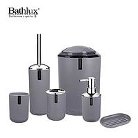 Набор аксессуаров для ванной Bathlux люкс качества 6 предметов Серый