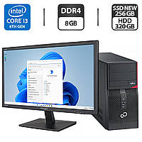 Комплект ПК: Fujitsu P556 E85+ Tower / Intel Core i3-6100 (2 (4) ядра по 3.7 GHz) / 8 GB DDR4 / 256 GB SSD NEW