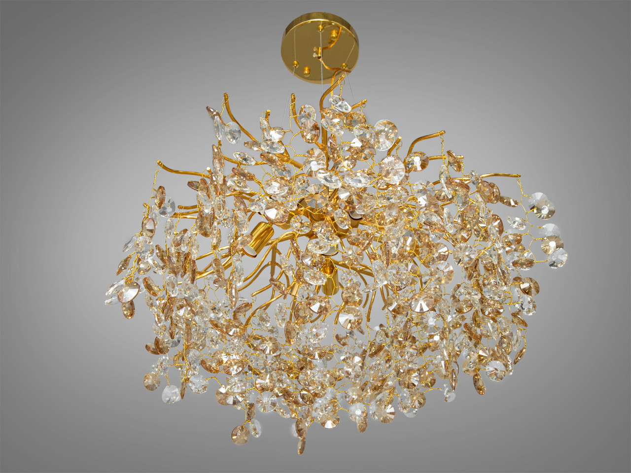 Сучасна кришталева люстра на 8 ламп Lahore золото 601-600GD