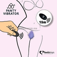 Вібратор у трусики FeelzToys Panty Vibrator Purple з пультом ДК, сумочка-чохол