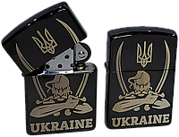 Зажигалка бензиновая "Украина" Zorro Lighter (Подарочная коробка , бензин ) HL-412