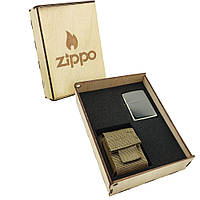 Подарочный набор Zippo Зажигалка 150 CLASSIC + Коробка + Чехол системы molle mz04co койот