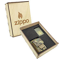 Подарочный набор Zippo Зажигалка 221 TR CLASSIC + Коробка + Чехол для системы molle mz02mc мультикам