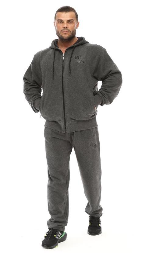 Спортивний костюм теплий Big Sam 103626 сірий розміри XXXXL. XXXXXL