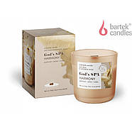 Свечи ароматизовані в склянці Bartek God's Spa з бамбуковим гнітом 150 г, фото 2
