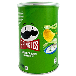 Чіпси з сметаною та цибулею Прінглс Pringles cheese&onion 70g 12шт/ящ (Код: 00-00015513)