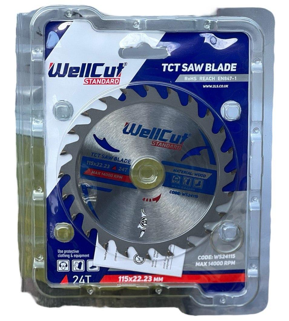 Диск пильний по дереву WellCut Standard 115*22.23 24T