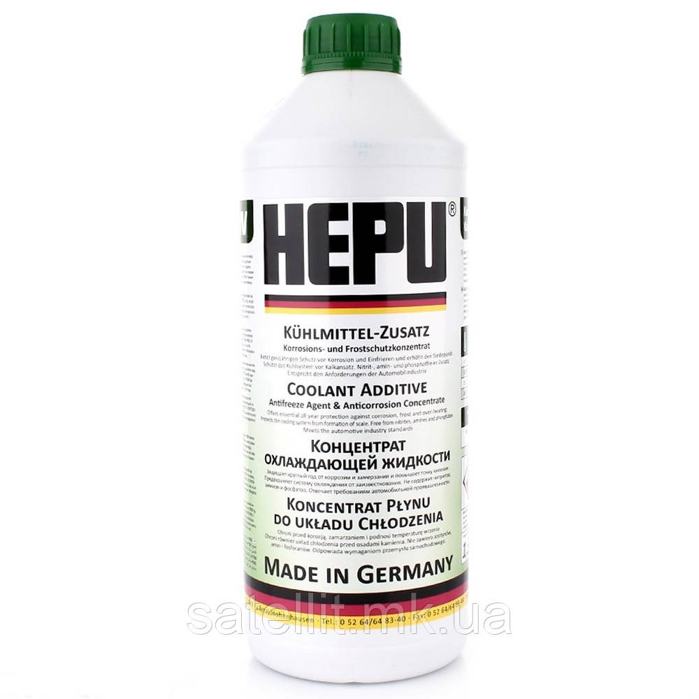 Антифриз зелений концентрат HEPU (-80С) 1,5 л., P999-GRN