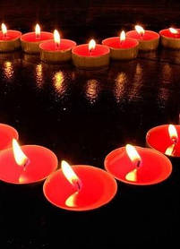 Набір ароматичних чайних свічок 10шт Полуниця 14,5х7х1см