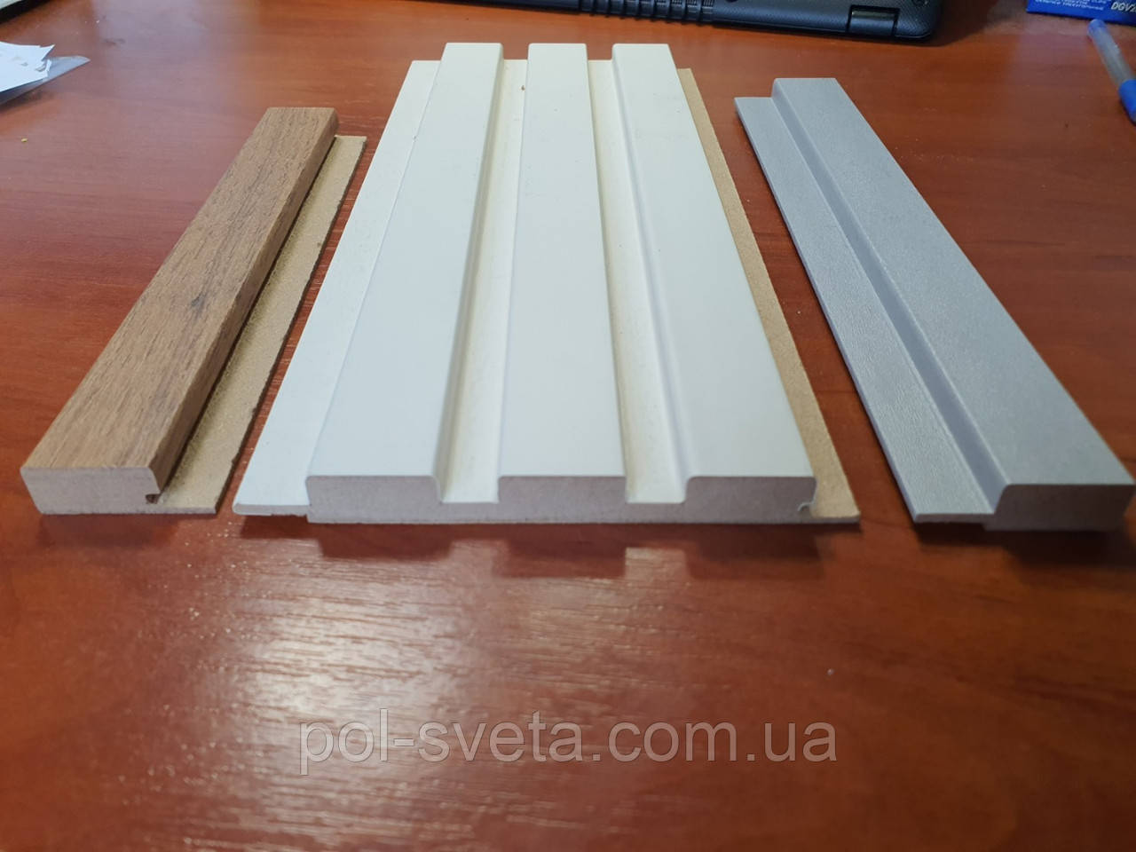 Стартова та фінішна планка МДФ ( Дуб, антрацит, венге, дуб сонома, пекан, титан гофті, білий, чорний), фото 1