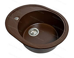 Гранітна мийка Aquaton №4 58х47 Шоколад