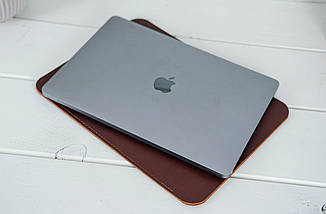 Чохол для MacBook Дизайн №1 з натуральної шкіри колір Вишня, фото 5