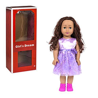 Лялька girl's Dream 45 см рухома у фіолетовому