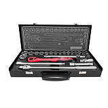 Набір головок 1/2" 10-32 мм Cr-V 25 од. INTERTOOL, ET-6025, фото 3