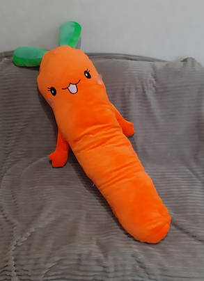 Велика м'яка плюшева іграшка Морква іграшка-подушка обіймашка 120 см, фото 2