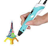 3D-ручка з дисплеєм від Fun Game трафарети + екопластик рожева, фото 9