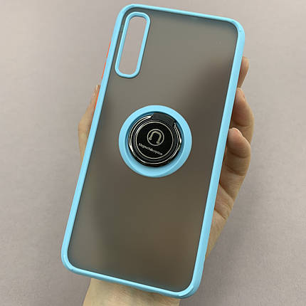 Чохол для Samsung Galaxy A50s чохол з кільцем підставкою на телефон самсунг а50с бірюзовий t8b, фото 1