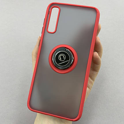 Чохол для Samsung Galaxy A50 чохол з кільцем підставкою на телефон самсунг а50 червоний t8b, фото 1