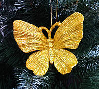 Новогодняя фигура Блеск Бабочка 10 см Золото