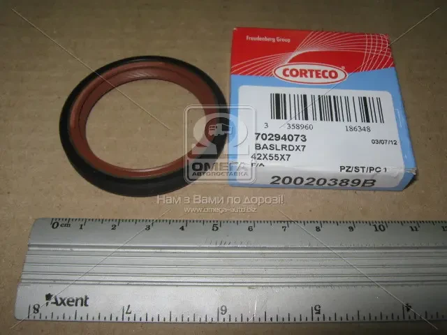 Сальник двигуна FRONT BMW/MITSUBISHI/OPEL M20/X12XE/Z12XEP/Z22SE BASLRDX7 42X55X7 FPM/ACM (вир-во C