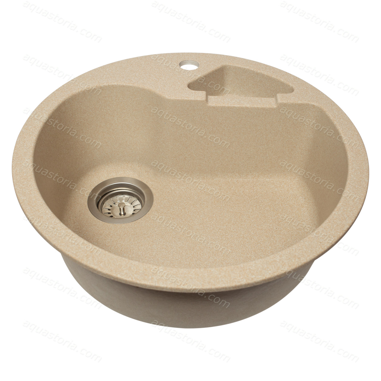 Гранітна мийка Aquaton №6 Ø510 Бежева, фото 1
