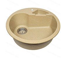 Гранітна мийка Aquaton №6 Ø510 Капучіно