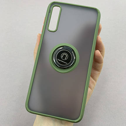 Чохол для Samsung Galaxy A30s чохол з кільцем підставкою на телефон самсунг а30с зелений t8b, фото 1