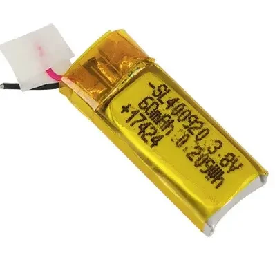 Акумулятор Li-pol 400920 3.7 V 60 mAh Літій-Полімер Батарея для MP3 Плеєра Bluetooth Гарнітури Навушників, фото 1