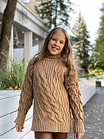 Светр теплий в'язаний на дівчинку 140 см