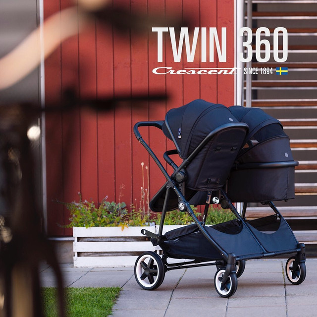 Коляска 2в1 для двійні Crescent Twin 360