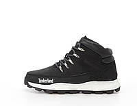 Мужские зимние ботинки Timberland Boots Winter на меху черные модные теплые