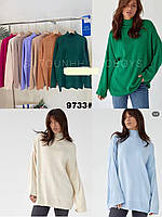 Стильный женский трикотажный свитер Оверсайз 50-54 размер
