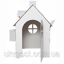 Картонний будиночок хатинка для дітей 120x80x110 см Великий, фото 4