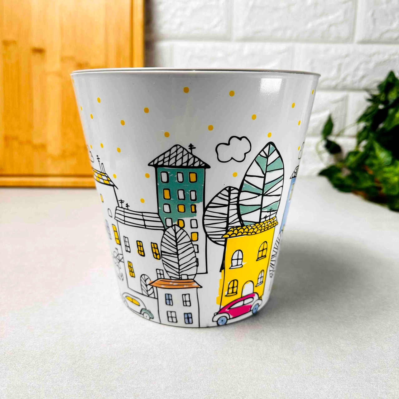 Горщик для квітів Місто Декор 16*15,5см Алеана