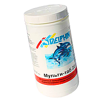 Комплект химии для бассейна Delphin Мульти-таб 20 1 кг (таблетки по 20 г). Длительная медленная хлорка
