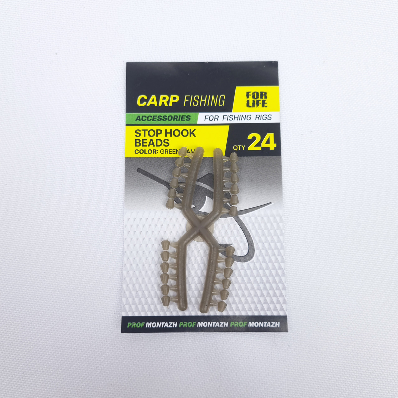 Стопорна намистина для гачка ProfMontazh 24шт/уп бусина для коропового монтажу, фото 1