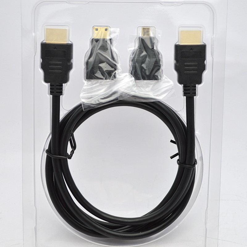 Кабель Epic HDMI 3in1 1.5m Black, фото 2