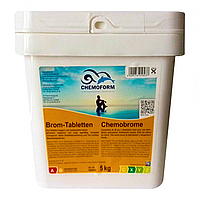 Активный бром для бассейна Chemoform Brom-Tabletten 5 кг (таблетки по 20 г). Дезинфекция воды в бассейне