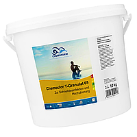 Шок хлор для бассейна Chemoform Chemoclor T-65 10 кг в гранулах. Дезинфекция воды в бассейне