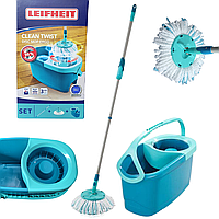 Набор для мытья полов швабра + ведро 6 л Leifheit Clean Twist Disc Mop Ergo SkyShop