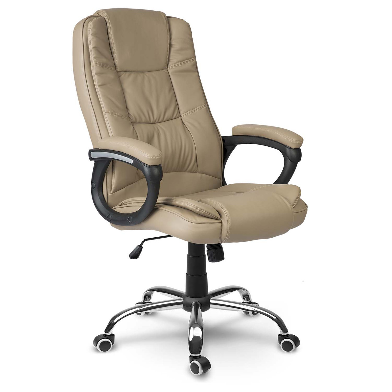 Офисное кресло руководителя из экокожи Sofotel Porto 2437 Beige Premium, Кресла и стулья для офиса высокие - фото 2 - id-p2032720135