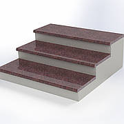 Поліровані сходи з Токівського граніту 1000×300×20 – коричневого кольору