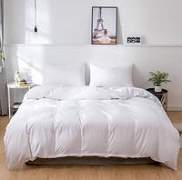 Комплект постельного белья сатиновый белый двуспальный Постельное белье из сатина (G)