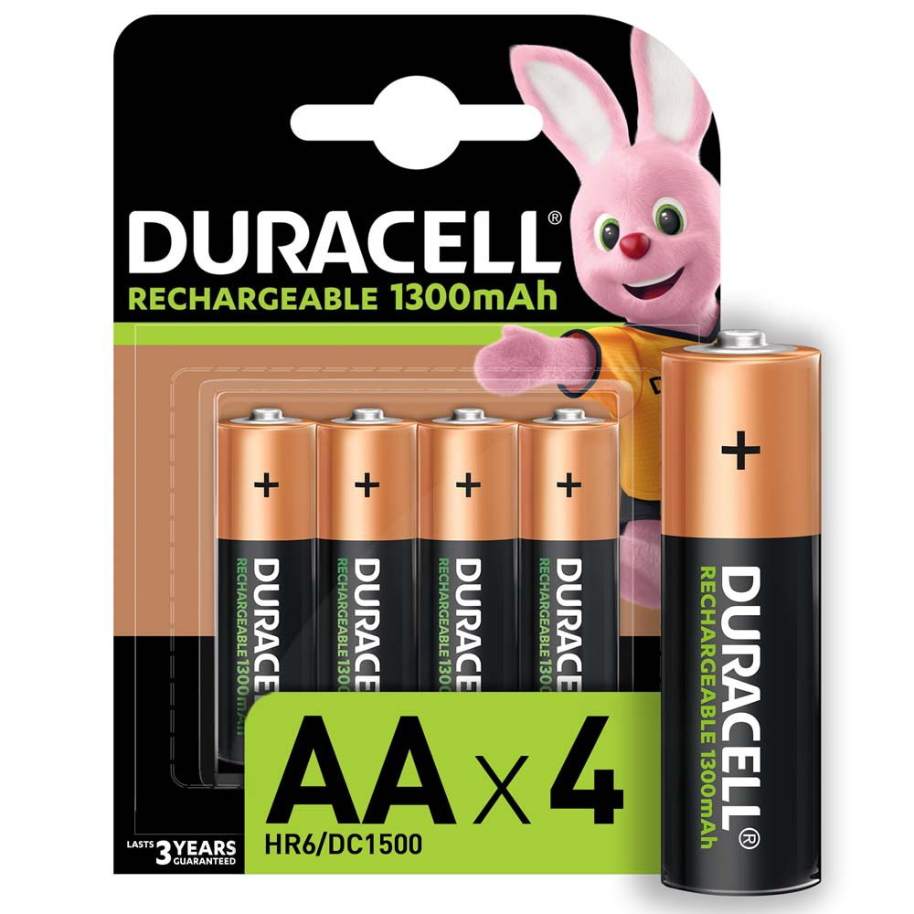 Акумулятори Duracell AA 1300 МА, 4 шт. в упаковці