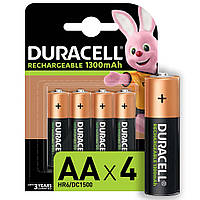 Акумулятори Duracell AA 1300 МА, 4 шт. в упаковці