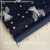 Новогодний набор хлопковой ткани для рукоделия из 3 шт.Янголи