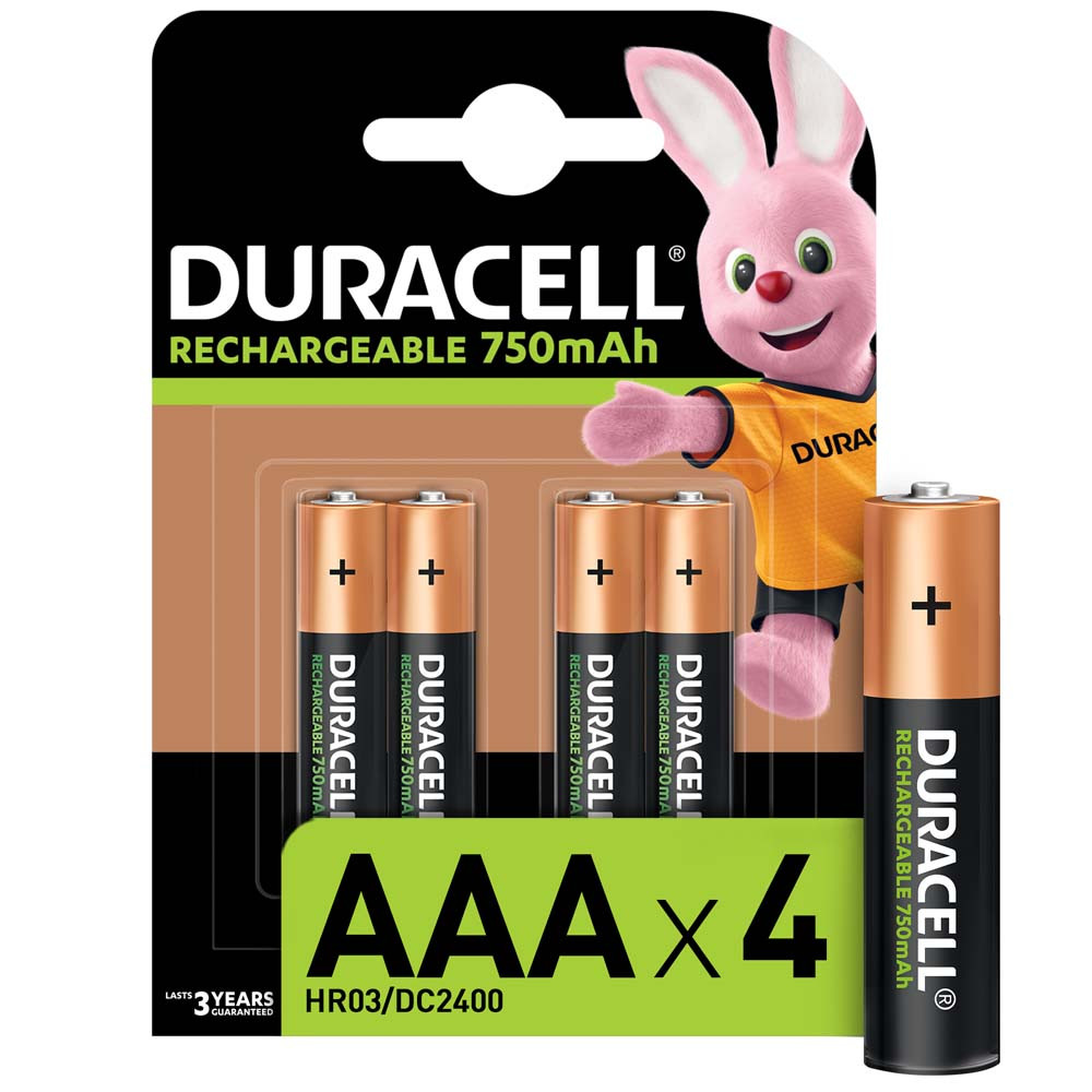 Акумулятори Duracell AAA 750 МА, 4 шт. в упаковці