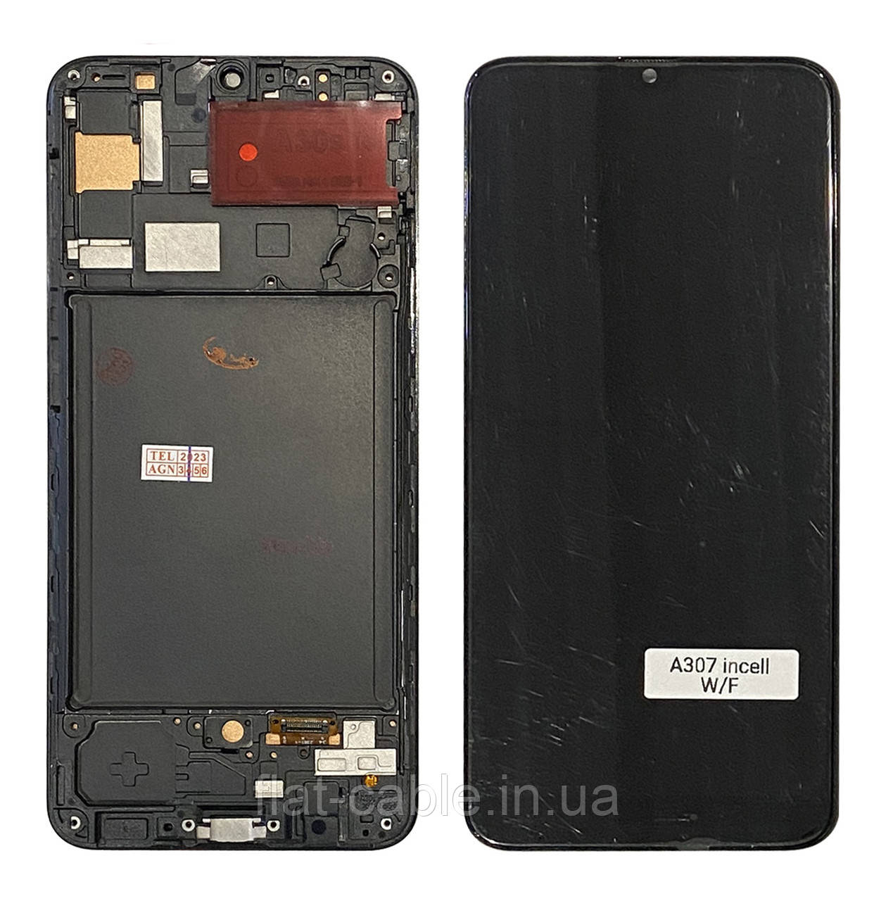 Дисплей + сенсор Samsung A307 Galaxy A30S (2019) Чорний INCELL CHINA SERVICE PACK з рамкою