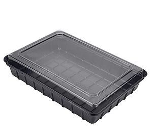 Контейнер з кришкою для суші та ролів 274х195 мм (1/уп/50шт), упаковка для суші