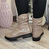Стильні жіночі черевики з натуральної шкіри кольору візон, фото 2